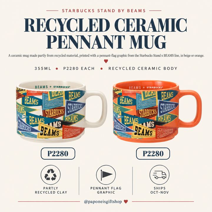 Recycled Ceramic Pennant Mug